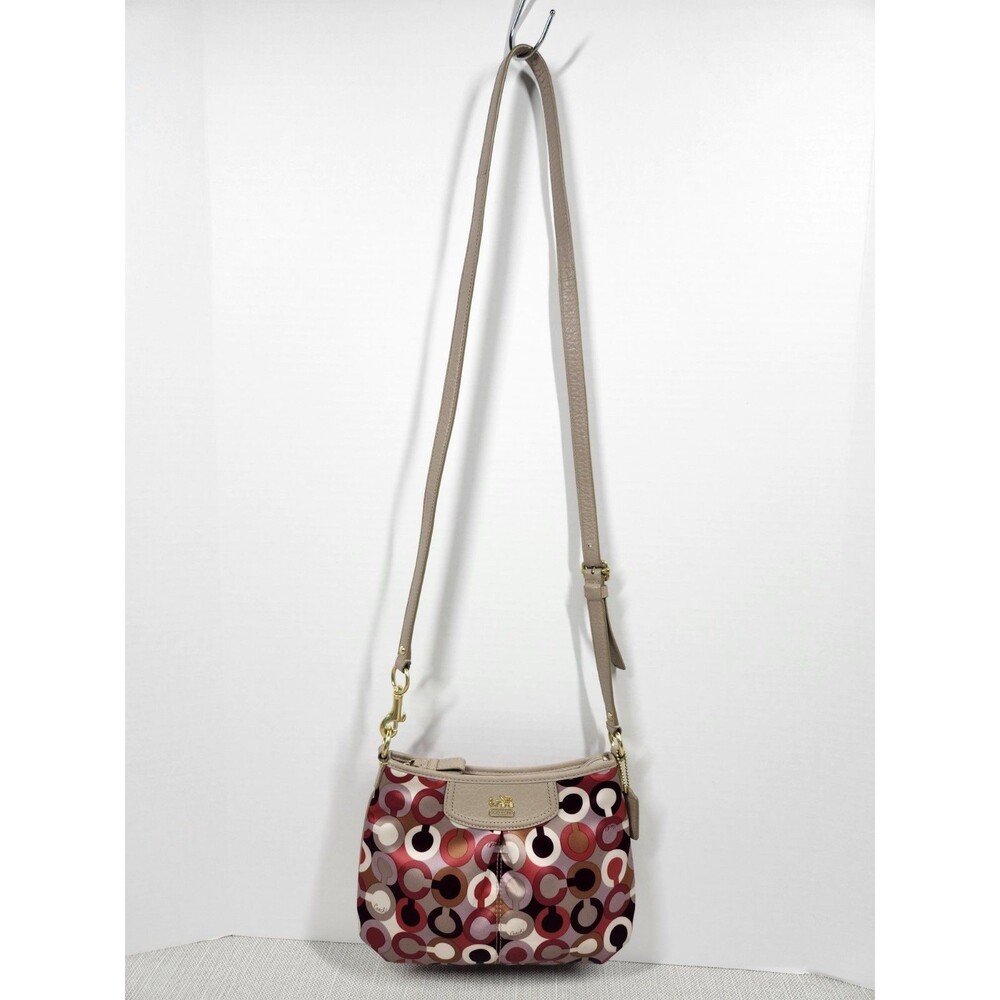 Coach Madison Fabric Leather Crossbody Bag Multicolor Small